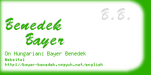 benedek bayer business card